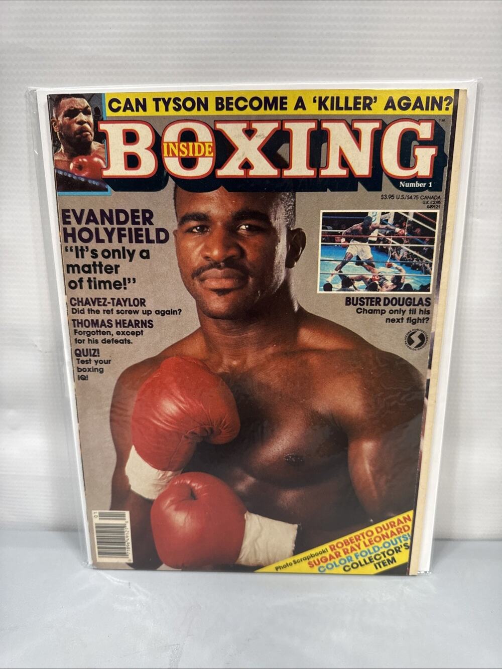 L2 1990 EVANDER HOLYFIELD 1st Issue UNSIDE BOXING Magazine MIKE TYSON